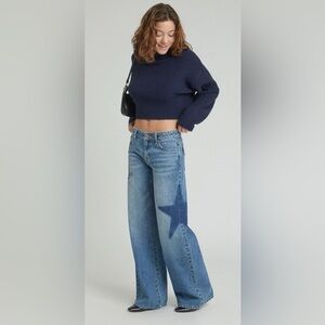 ISO: Pacsun Medium Indigo Rhinestone Star Low Rise Baggy Jeans